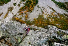 Rock Climbing on Cannon in the Fall